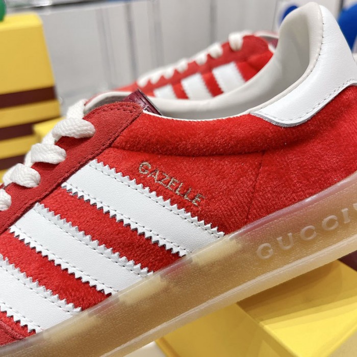 Ad*s x g*u*i gazelle sneaker red