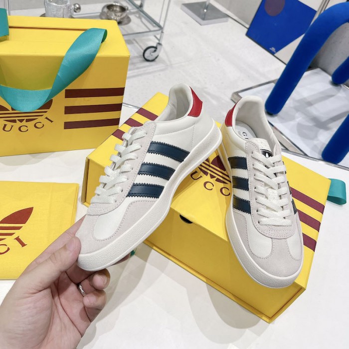 Ad*s x g*u*i gazelle sneaker white