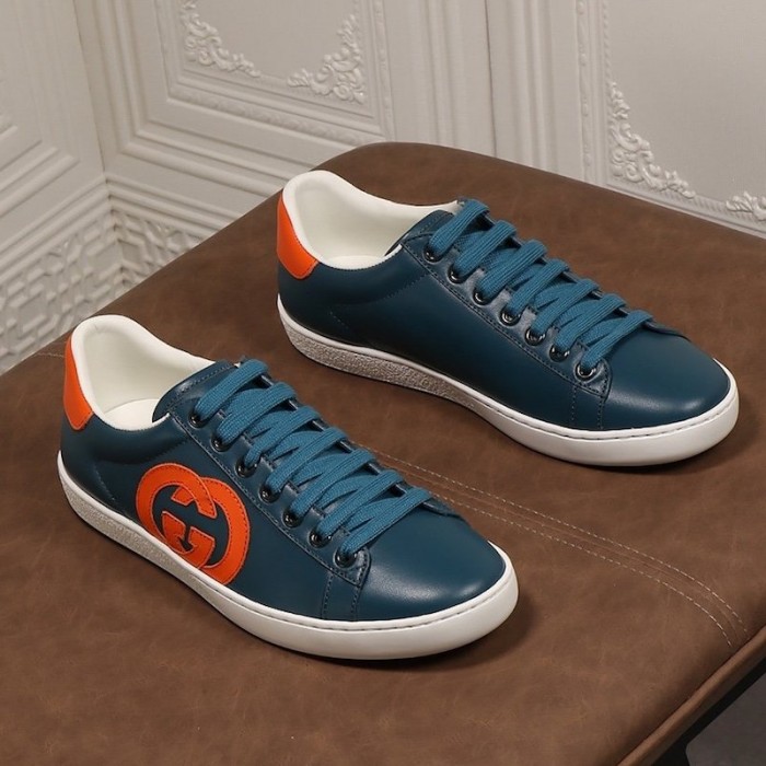 G*u*i  ace sneaker with interlocking g blue