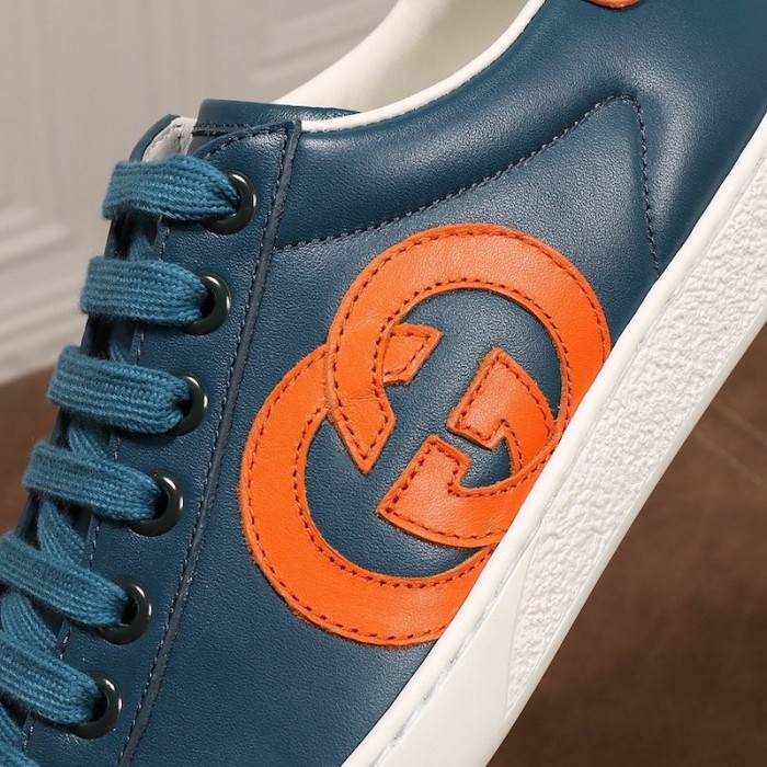 G*u*i  ace sneaker with interlocking g blue