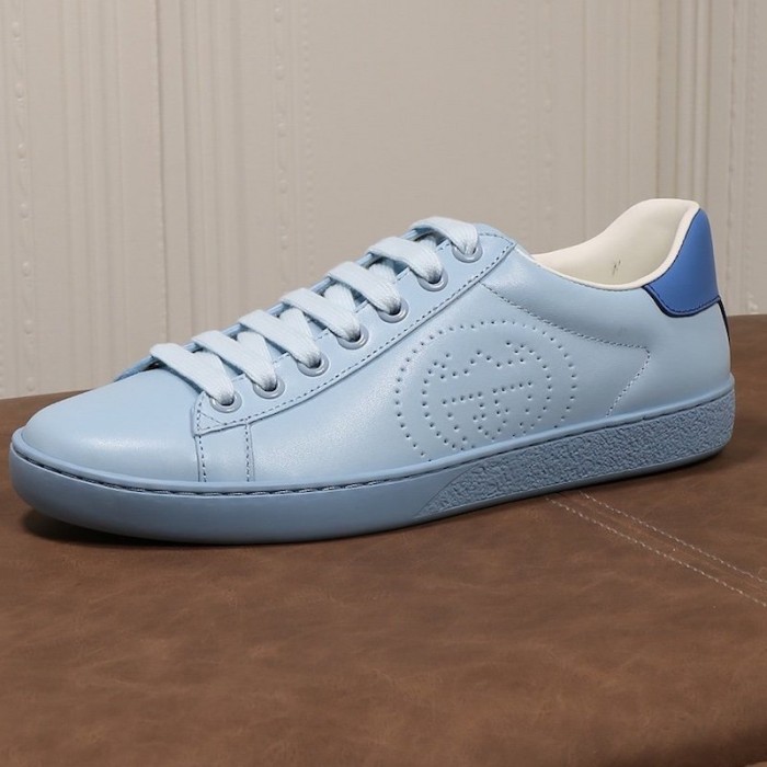 G*u*i ace sneaker with interlocking g 599147 light blue