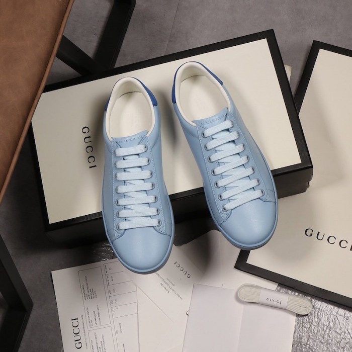 G*u*i ace sneaker with interlocking g 599147 light blue