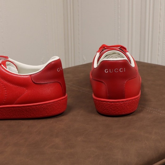 G*u*i ace sneaker with interlocking g 599147 red