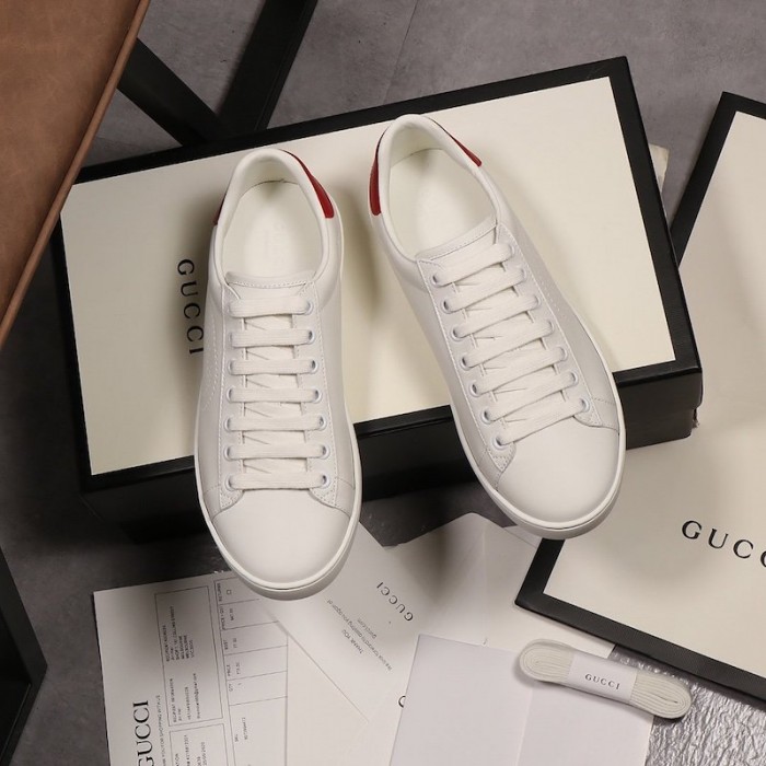 G*u*i ace sneaker with interlocking g 599147 white / red