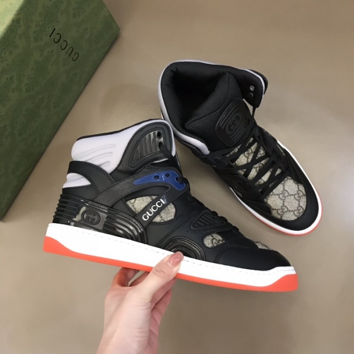 G*u*i basket high top sneaker black