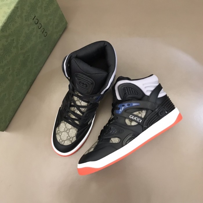 G*u*i basket high top sneaker black
