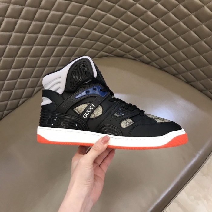 G*u*i basket high top sneaker black