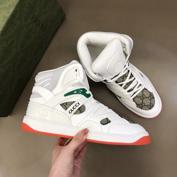G*u*i basket high top sneaker white