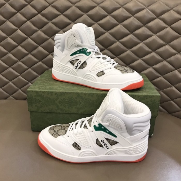 G*u*i basket high top sneaker white