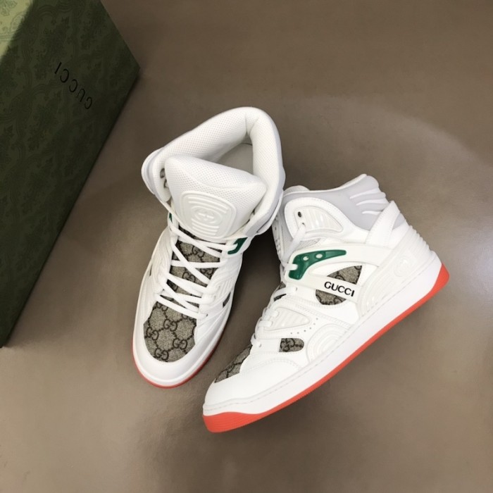 G*u*i basket high top sneaker white