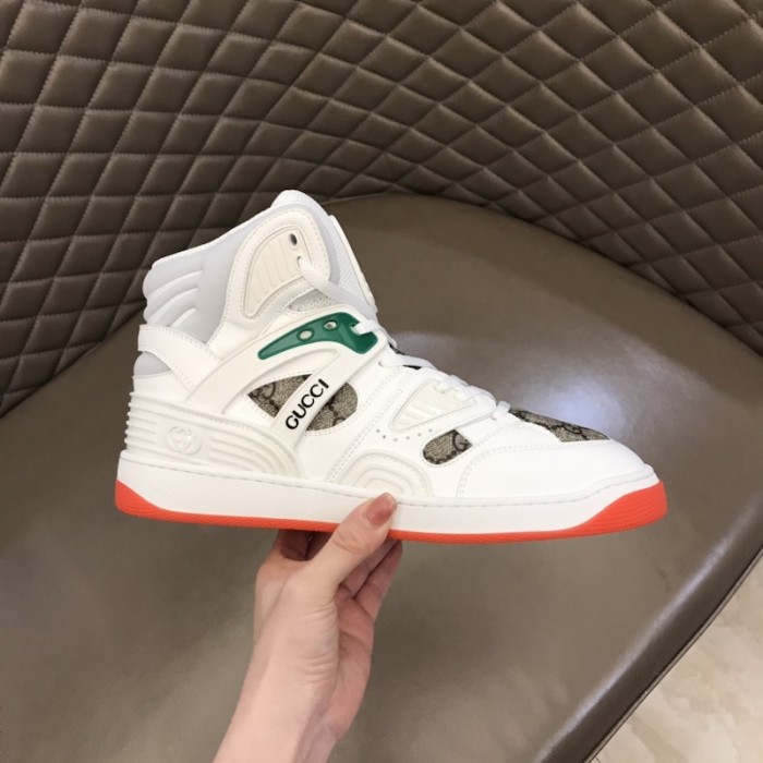 G*u*i basket high top sneaker white