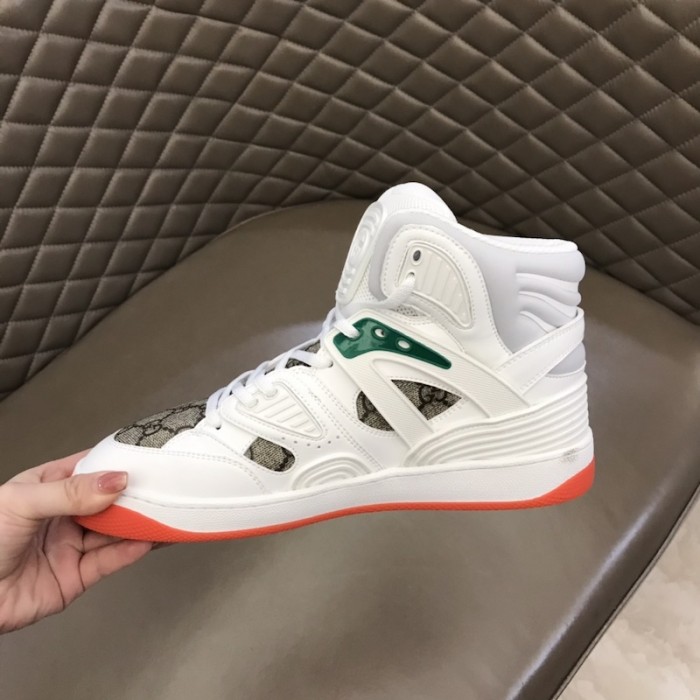 G*u*i basket high top sneaker white