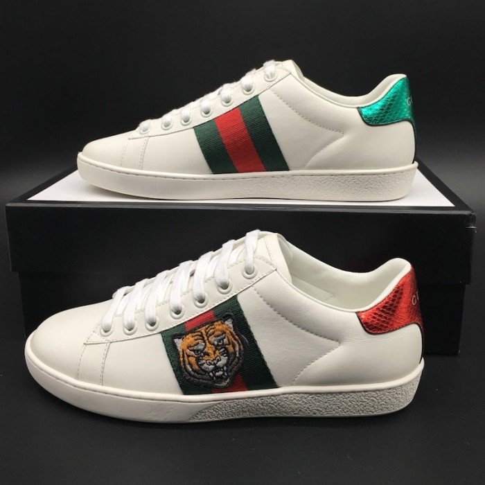 G*u*i men''s ace embroidered sneaker with tiger