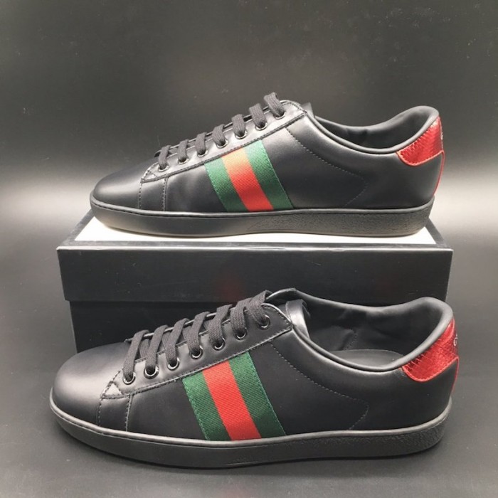 G*u*i  ace leather sneaker black