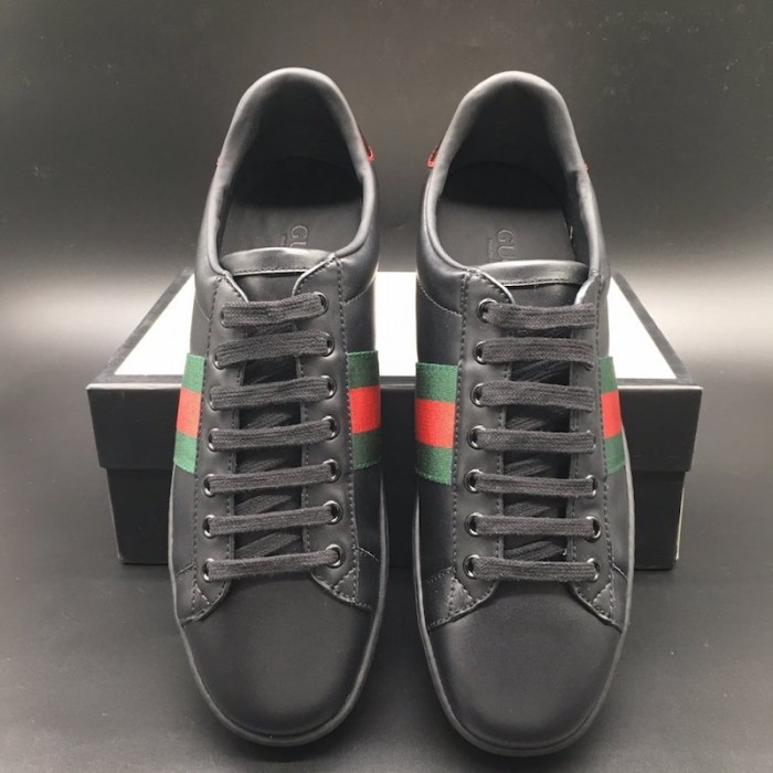 G*u*i ace leather sneaker black