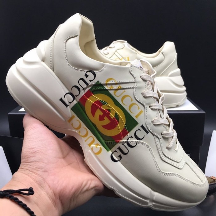 G*u*i rhyton G*u*i logo leather sneaker
