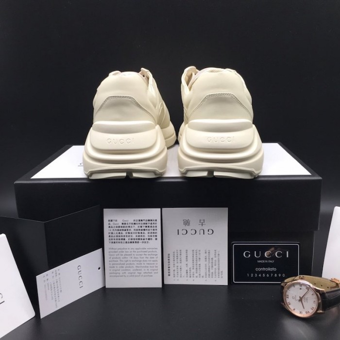 G*u*i rhyton G*u*i logo leather sneaker