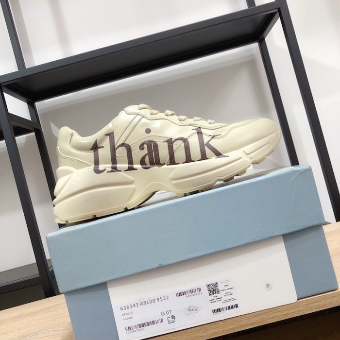 G*u*i ''think/thank'' print rhyton sneaker
