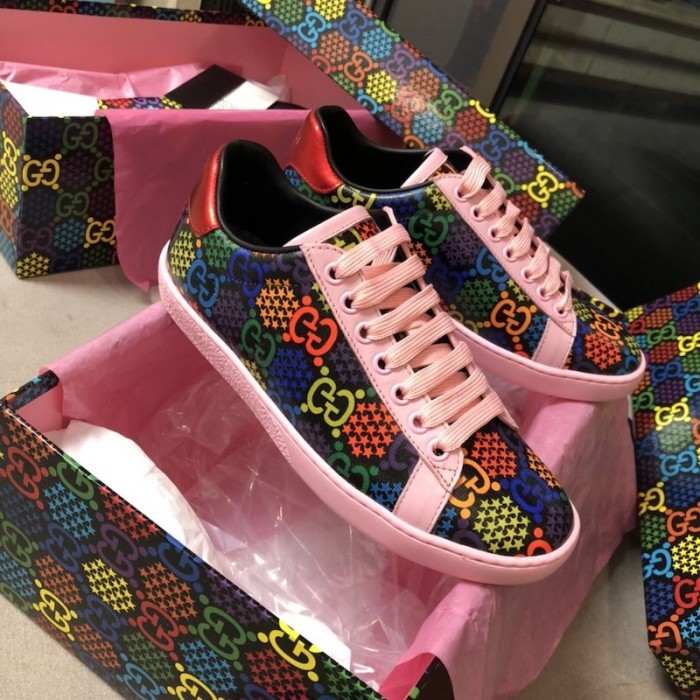 G*u*i gg psychedelic ace sneaker pink