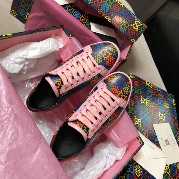 G*u*i gg psychedelic ace sneaker pink