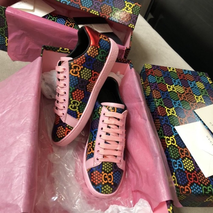 G*u*i gg psychedelic ace sneaker pink