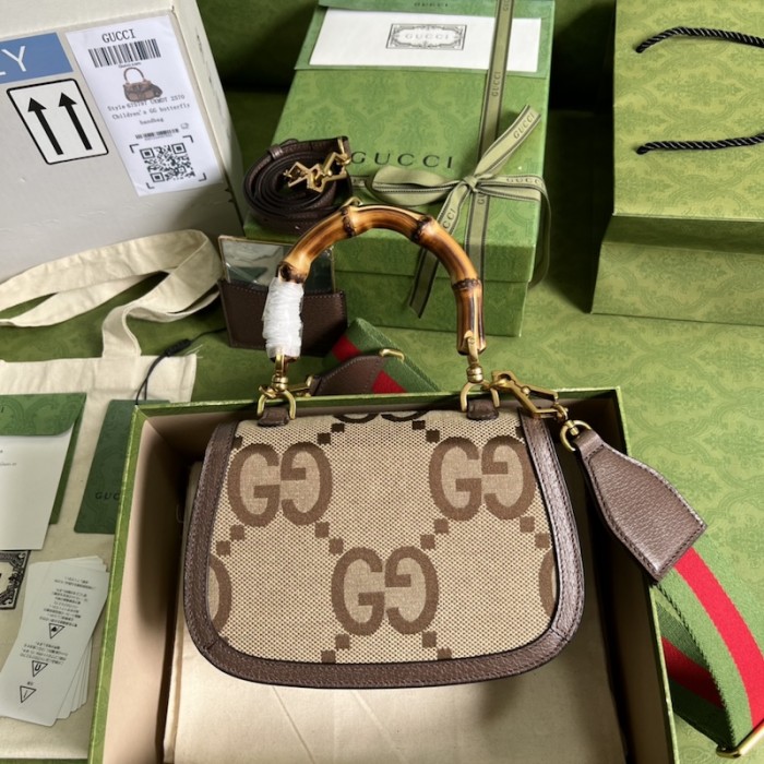 G*u*i small jumbo gg bag with bamboo 675797