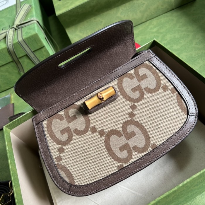 G*u*i small jumbo gg bag with bamboo 675797