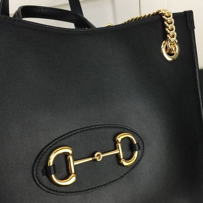 G*u*i 1955 horsebit large tote bag black