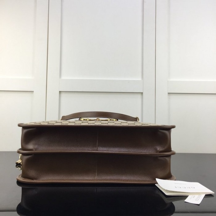 G*u*i 1955 horsebit large tote bag brown