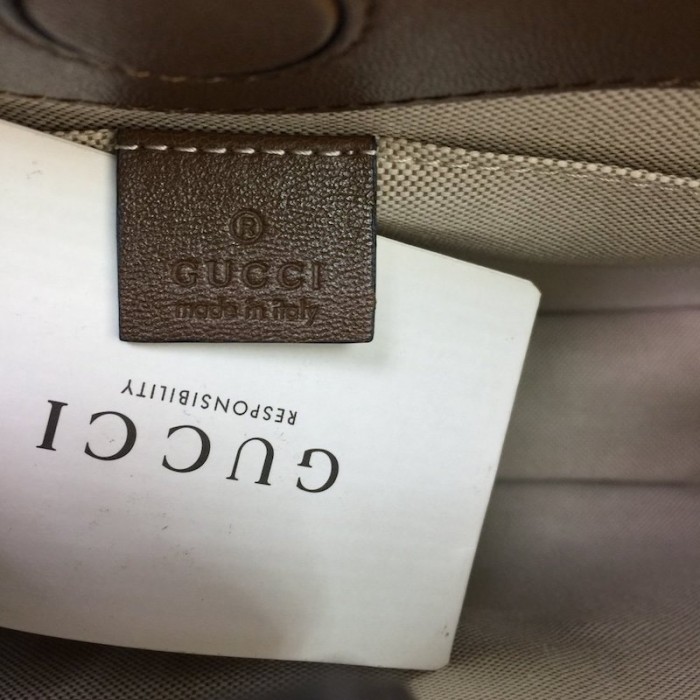 G*u*i 1955 horsebit large tote bag brown
