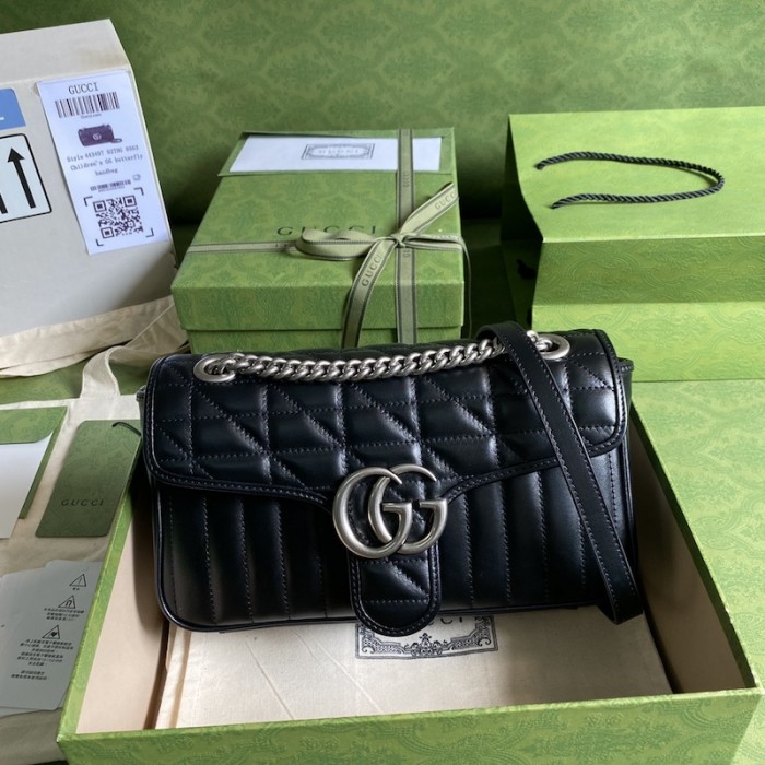 G*u*i 2017 re-edition gg marmont bag black 443497