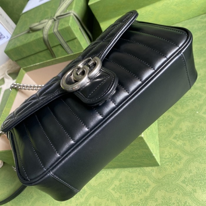 G*u*i 2017 re-edition gg marmont bag black 443497