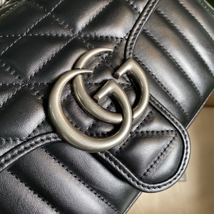 G*u*i 2017 re-edition gg marmont bag black 443497