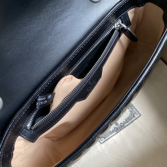 G*u*i 2017 re-edition gg marmont bag black 443497