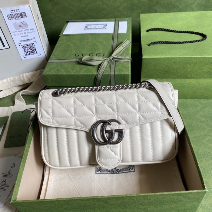 G*u*i 2017 re-edition gg marmont bag white 443497