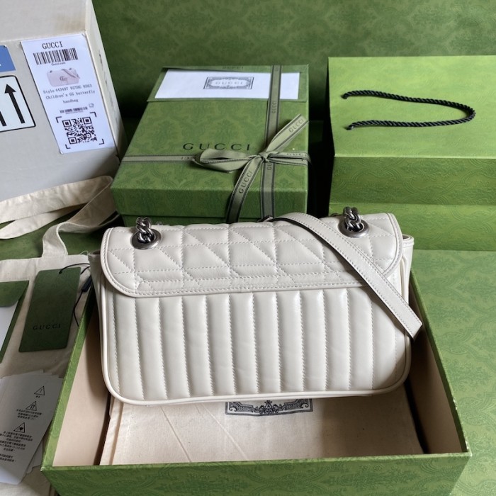 G*u*i 2017 re-edition gg marmont bag white 443497