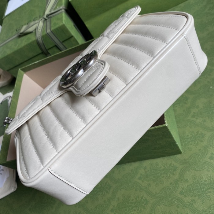 G*u*i 2017 re-edition gg marmont bag white 443497