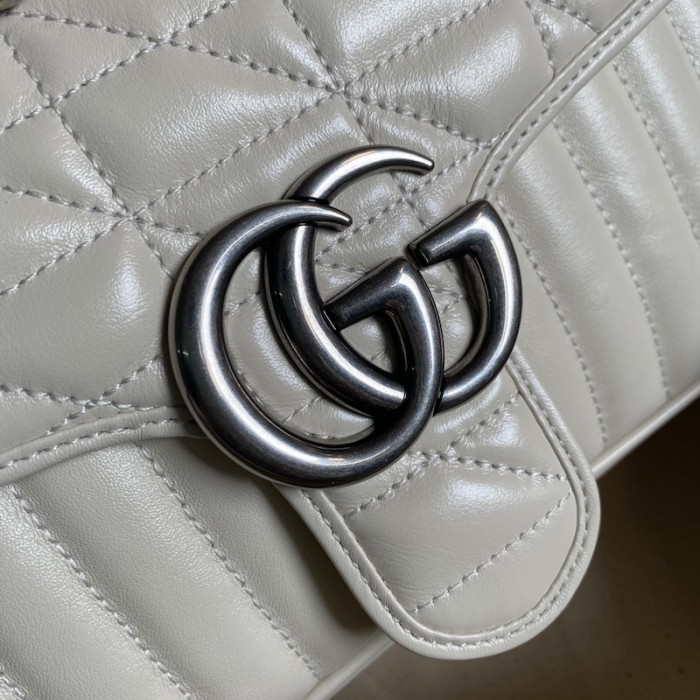 G*u*i 2017 re-edition gg marmont bag white 443497