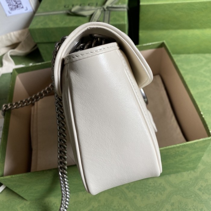 G*u*i 2017 re-edition gg marmont bag white 443497