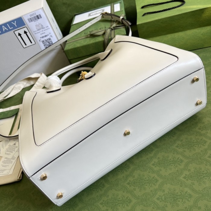 G*u*i jackie 1961 large tote bag 649015 white