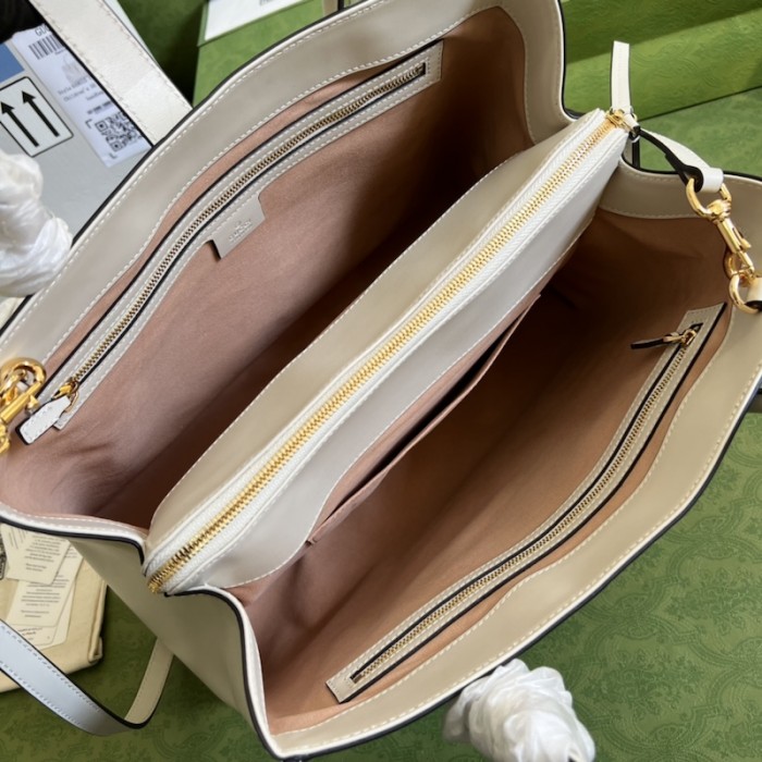 G*u*i jackie 1961 large tote bag 649015 white