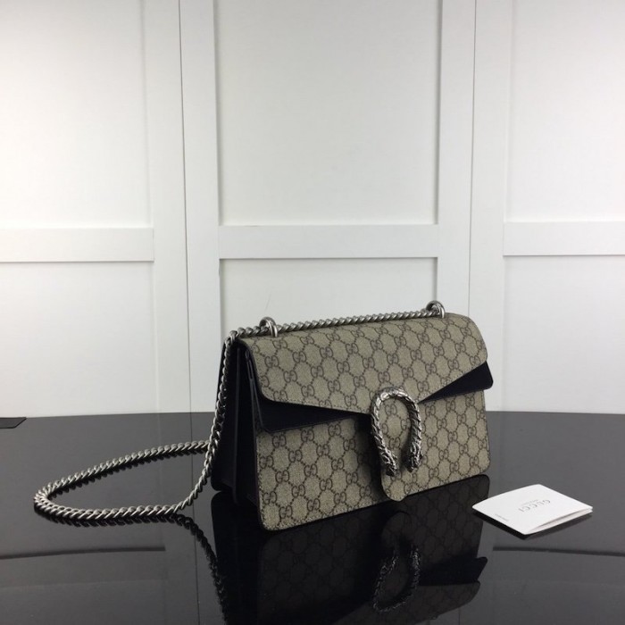 G*u*i dionysus small gg shoulder bag canvas black 400249