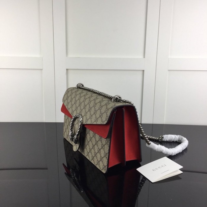 G*u*i dionysus small gg shoulder bag canvas red 400249