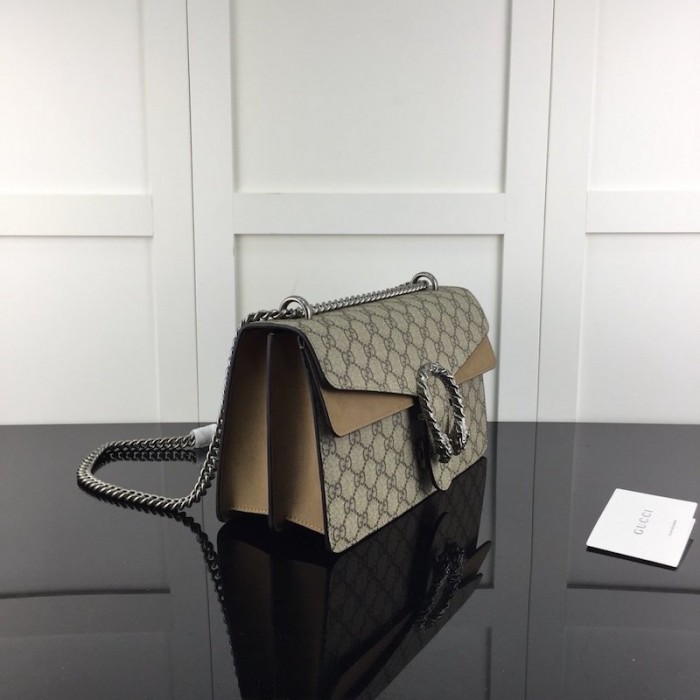 G*u*i dionysus small gg shoulder bag canvas tan 400249