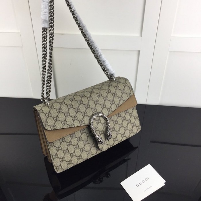 G*u*i dionysus small gg shoulder bag canvas tan 400249