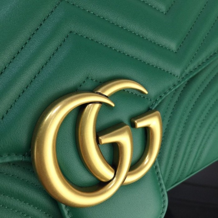 G*u*i gg marmont medium matelassé shoulder bag green
