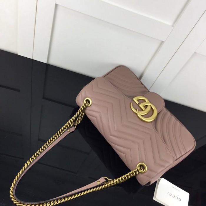 G*u*i gg marmont medium matelassé shoulder bag dusty pink