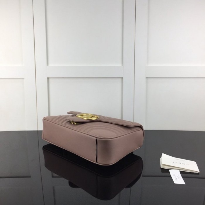 G*u*i gg marmont medium matelassé shoulder bag dusty pink