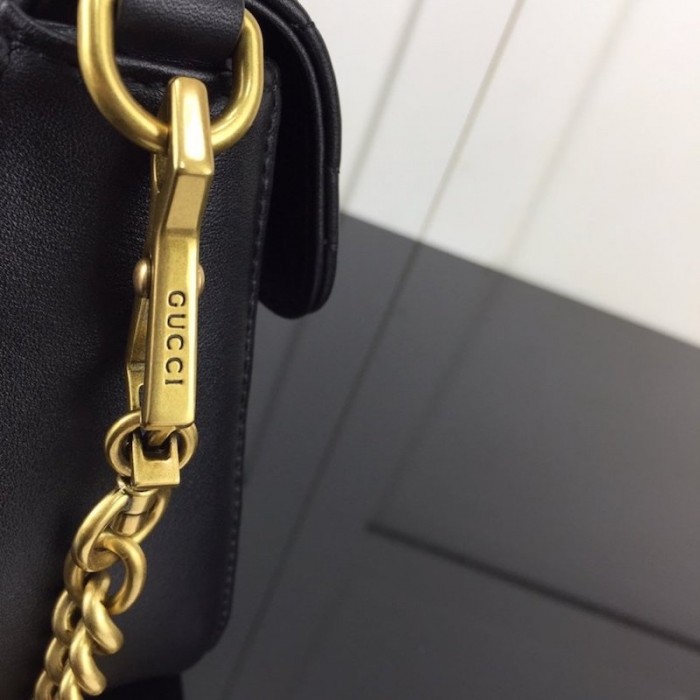 G*u*i gg marmont mini top handle bag black 547260