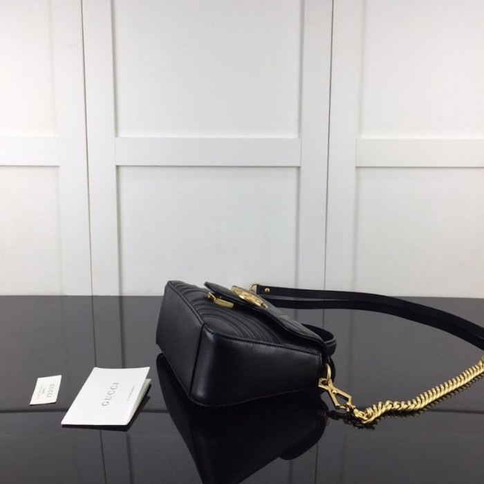 G*u*i gg marmont mini top handle bag black 547260